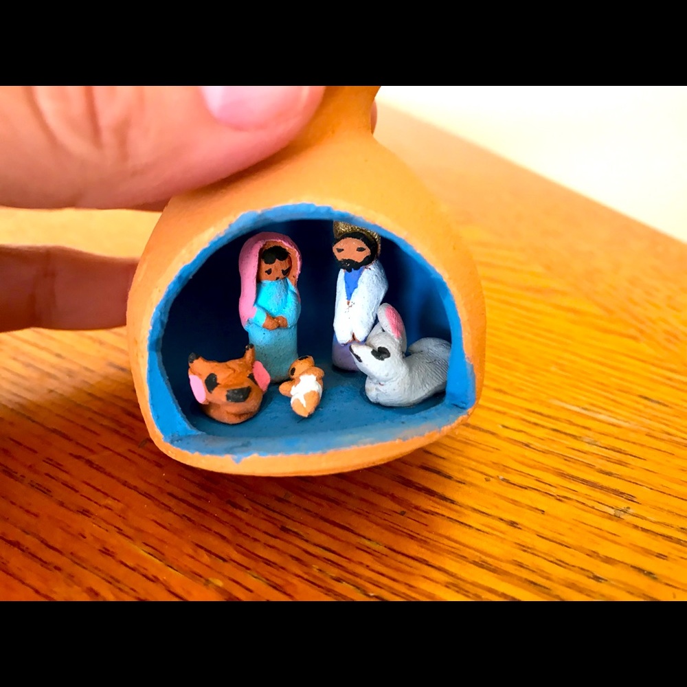 Bolivian Clay Nativity Scene